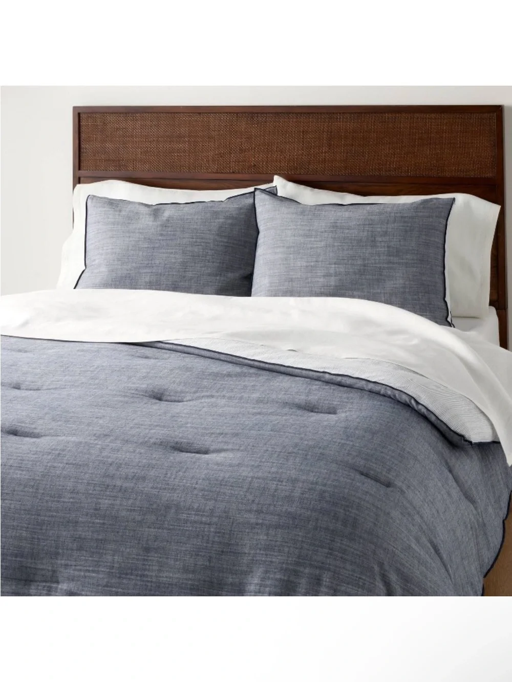 NWT 3pc King Reversible Comforter Set Blue - Hearth & Hand with Magnolia